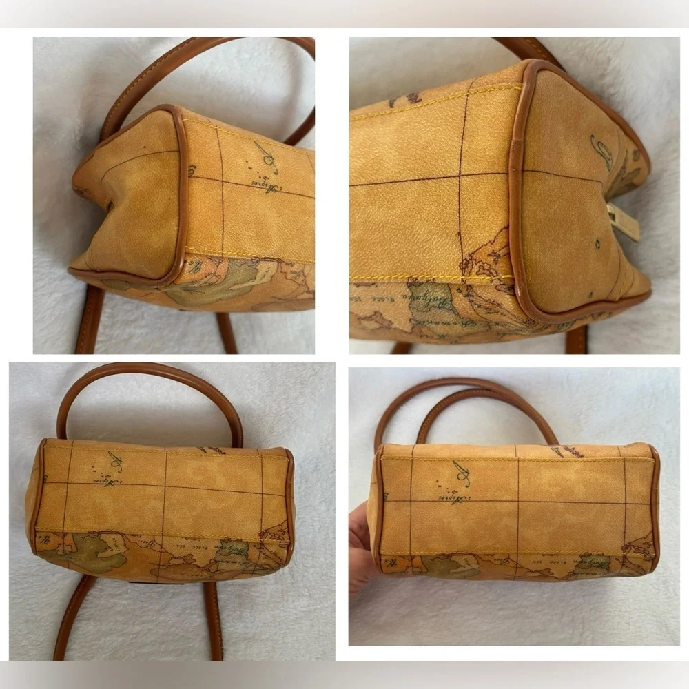 Alviero Martini Women's Tan Map Print Bag